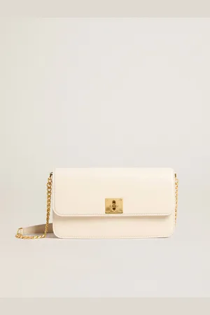 Golden Goose Gioia Bag In Pelle Palmellato Burro E Dettagli Oro