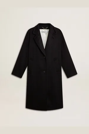 Golden Goose Cappotto Monopetto Cocoon Da Donna Di Colore Nero
