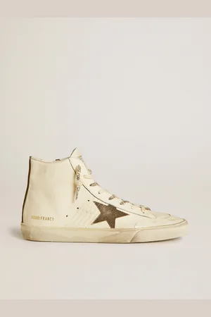 Golden Goose Francy Penstar In Nappa Con Stella In Suede Nero E Talloncino In Cotone