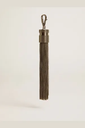Golden Goose Charm In Ottone A Forma Di Nappa Color Argento Con Cristalli