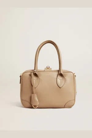 Golden Goose Vita Bag In Pelle Beige E Dettagli Oro