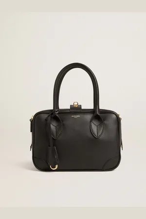Golden Goose Vita Bag In Pelle Liscia Nera E Dettagli Oro