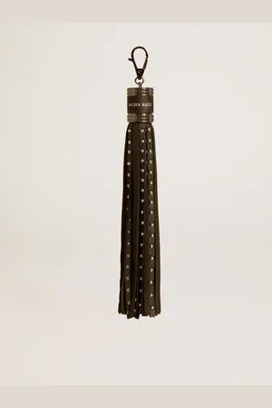 Golden Goose Charm In Pelle Nappa Nero Con Borchie E Dettagli Metallici