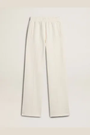 Golden Goose Pantalone Jogging Da Donna In Cotone Di Colore Bianco