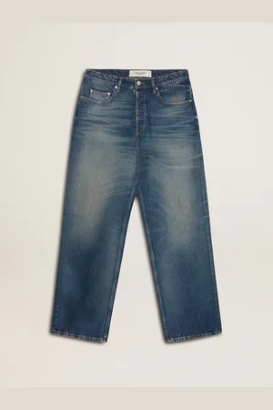 Golden Goose Jeans Cny Dal Fit Loose Da Uomo Dal Lavaggio Medio