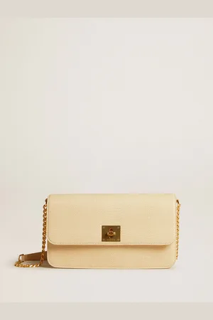Golden Goose Gioia Bag In Pelle Ovina Color Vaniglia E Dettagli Oro