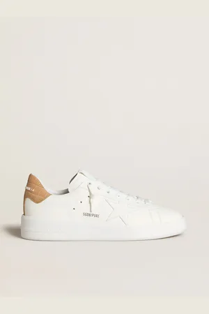 Golden Goose Purestar Uomo Con Stella In Pelle E Talloncino In Pelle Con Stampa Cocco