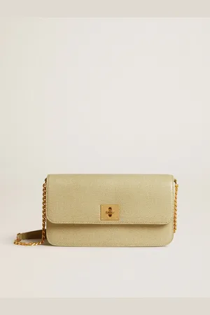 Golden Goose Gioia Bag In Pelle Ovina Color Grigio Minerale E Dettagli Oro
