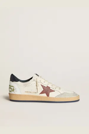Golden Goose Ball Star In Nappa Con Stella In Nabuk Marrone E Talloncino In Nappa