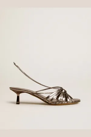 Golden Goose Sandali Con Tacco Kitten Nico In Pelle Laminata