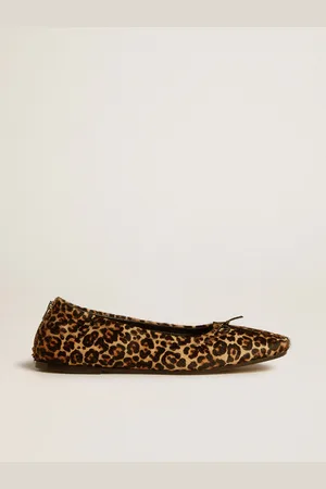 Golden Goose Ballerine Amy In Cavallino Leopardato Beige
