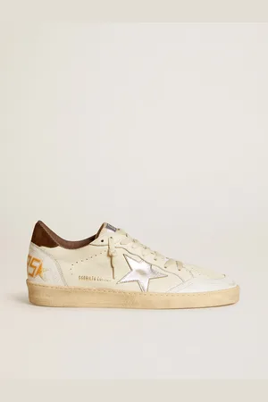 Golden Goose Ball Star Ltd In Nappa Con Stella In Pelle Laminata E Talloncino In Suede