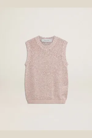 Golden Goose Top In Maglia A Rete Con Paillettes E Dettagli A Contrasto