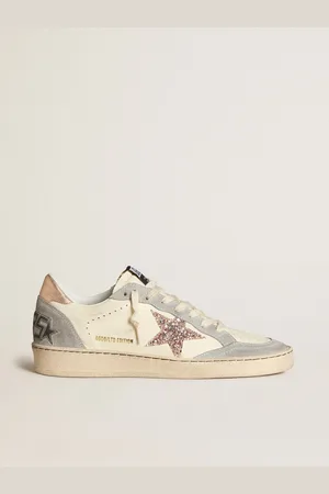 Golden Goose Ball Star In Nappa Con Stella In Glitter E Talloncino Laminato