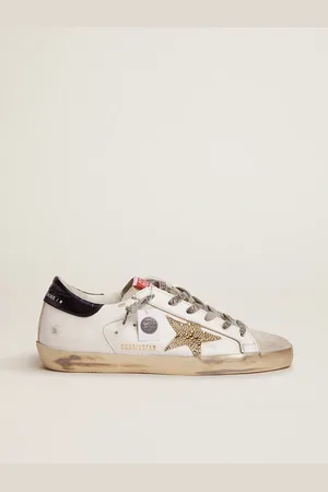 Golden Goose Super-star Donna Ltd Con Talloncino Blu E Stella In Cristalli Swarovski