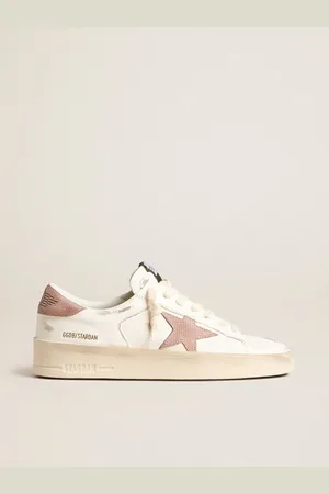 Golden Goose Stardan Con Stella E Talloncino In Pelle Rosa Con Texture