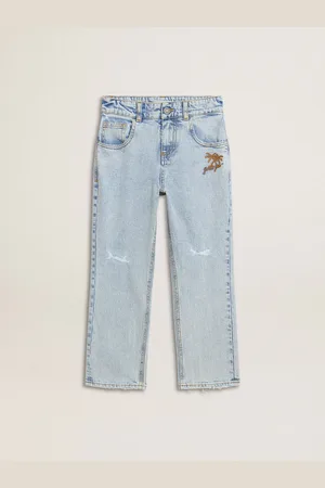 Golden Goose Jeans Da Bambino In Denim Chiaro