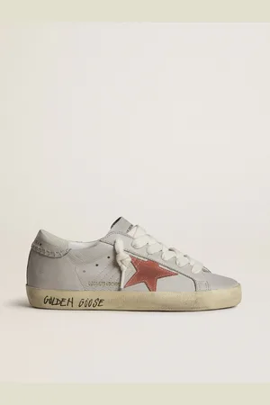 Golden Goose Super-star Ltd In Pelle Con Stella In Suede Color Mattone