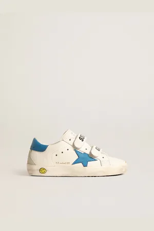 Golden Goose Old School Young In Pelle Con Stella E Talloncino Azzurro