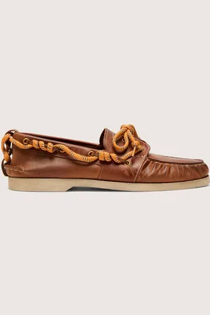 Golden Goose Mocassino Cruise Uomo In Pelle Color Tabacco