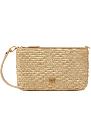 Pinko Flat Horizontal pochette mini in rafia