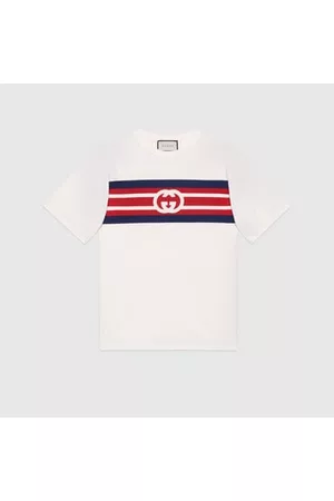 Gucci Uomo Polo - T-shirt Con Stampa A Righe GG, Taglia S