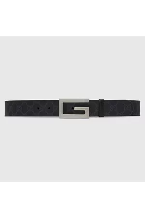 Gucci Uomo Cinture - Cintura Reversibile Con Fibbia G Quadro, Taglia 90