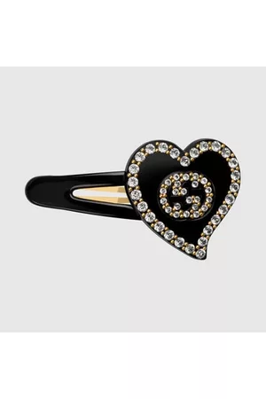 Gucci Donna Accessori per capelli - Fermaglio Per Capelli A Forma Di Cuore Con Incrocio GG