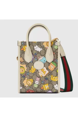 Gucci Donna Borse a mano - Mini Borsa Shopping Con Stampa Animali