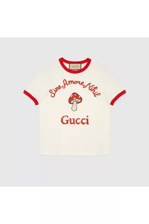 Gucci Donna T-shirt - T-shirt In Jersey Di Cotone " Sine Amore Nihil", Taglia S