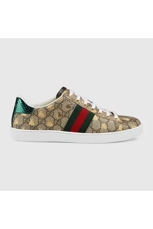 Gucci Donna Sneakers - Sneaker Ace Donna In Tessuto GG Supreme Con Api, Taglia 38 IT