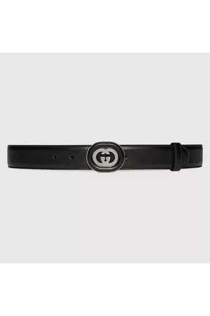 Gucci Uomo Cinture - Cintura Con Fibbia Incrocio GG, Taglia 100