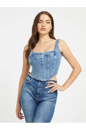 Guess Top Bustier In Jeans