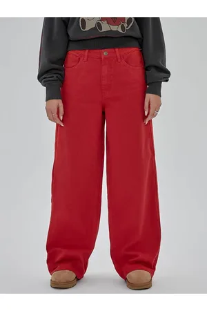 Guess Pantaloni Wide Leg A Vita Media