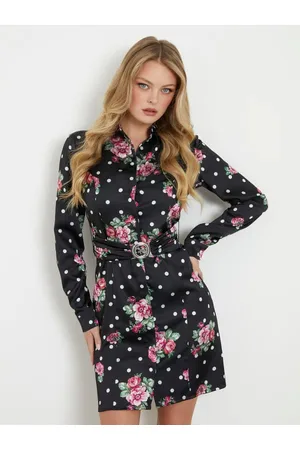 Guess Abito Chemisier Midi Stampa A Pois