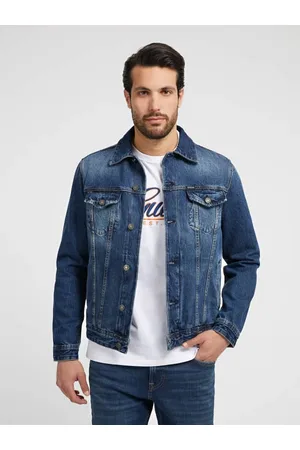 Giacca jeans guess on sale uomo