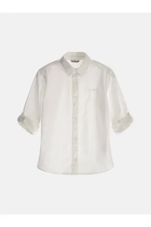 Guess Camicia Con Ricamo Logo Frontale