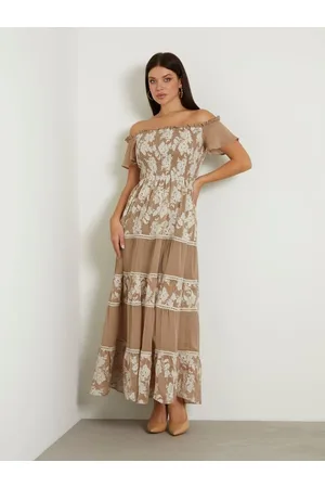 Guess Abito Lungo Con Ricami