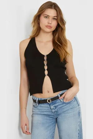 Guess Gilet In Maglia Logo Lettering Gioiello
