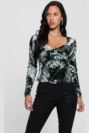 Guess Top Velluto Stampa Floreale