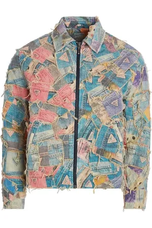 Guess Giacca In Jeans Stampa Patchwork