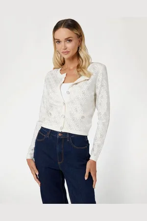 Guess Cardigan Con Logo 4G E Paillettes