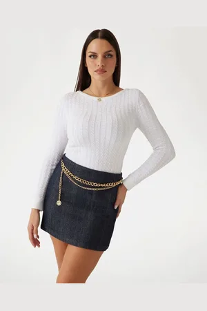 Guess Maglione A Trecce Scollo A Barca