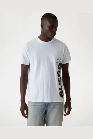 Guess T-Shirt Con Logo Verticale