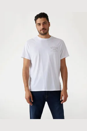 Guess T-Shirt Stampa Con Logo Piccolo