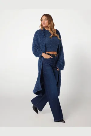 Guess Cardigan Lungo In Tessuto Fuzzy