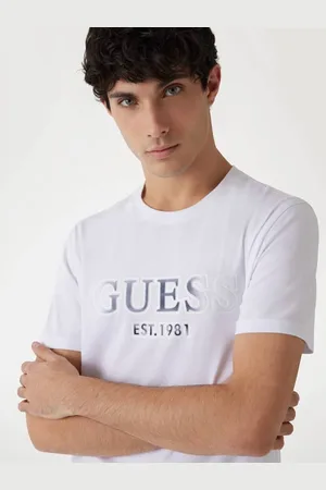 Guess T-Shirt Con Logo Floccato