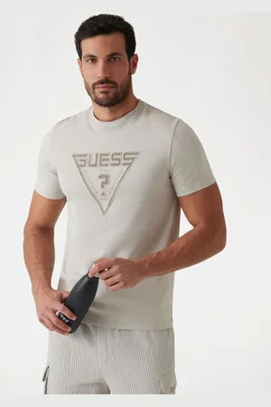Guess T-Shirt Con Ricamo Logo Triangolo