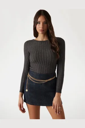 Guess Maglione A Trecce Scollo A Barca