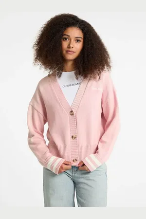 Guess Cardigan Varsity Logo Ricamato